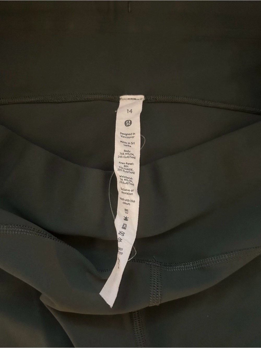 Lululemon Wunder Train High Rise Tight Size 14 Olive Green - Picture 5 of 5